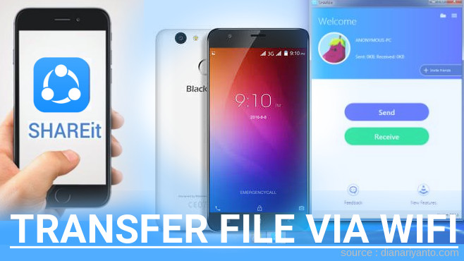 Kirim dan Transfer File via Wifi di Blackview E7s Menggunakan ShareIt Versi Baru