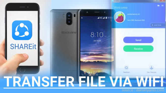 Transfer File via Wifi di Blackview R6 lite Menggunakan ShareIt Terbaru