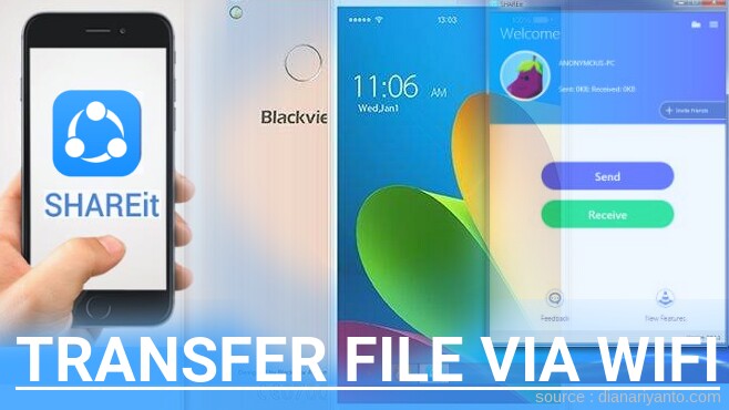Kirim dan Transfer File via Wifi di Blackview R9 Menggunakan ShareIt Terbaru